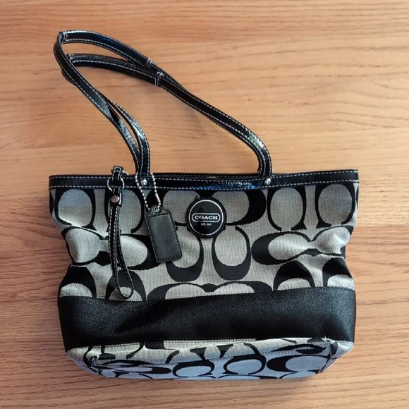 Coach Black and Gray Women's Bag - Picture 1 of 5